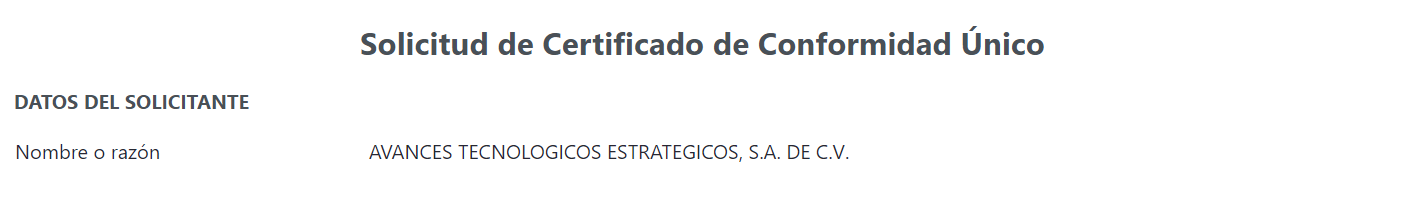 Datos del solicitante